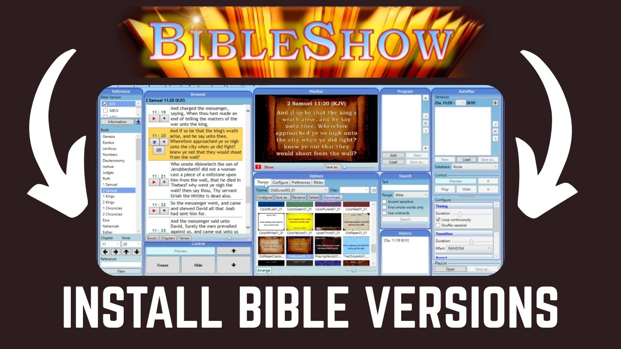 How To Install Bible Versions On BibleShow - YouTube