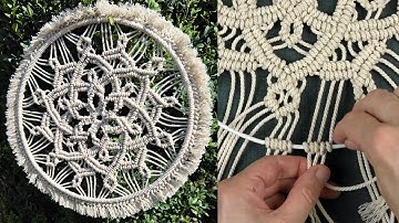 Round Macrame Mandala Flower Dream Catcher Wall Hanging