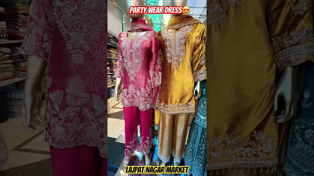 Party wear dress😍 Lajpat Nagar Market #youtubeshorts #viralvideo #viralshort #trending #shorts #yt