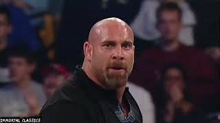 Goldberg saves Booker T and attacks 3 minute warning:WWE RAW April 28,2003