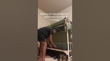 Making your bed in the army