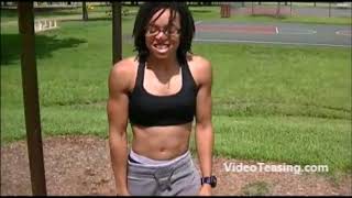 Malika Muscles On The Pullup Bar