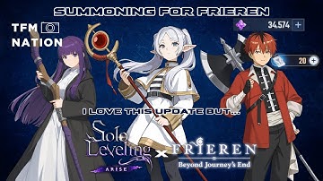FRIEREN COLLAB UPDATE! SUMMONING FOR FRIEREN! | Solo Leveling Arise