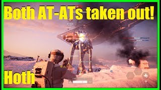 Star Wars Battlefront 2 - Destroyed both AT-AT Walkers on Hoth! Ion Disruptor gameplay lol