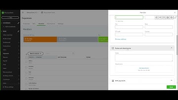 Adding vendors to Quickbooks