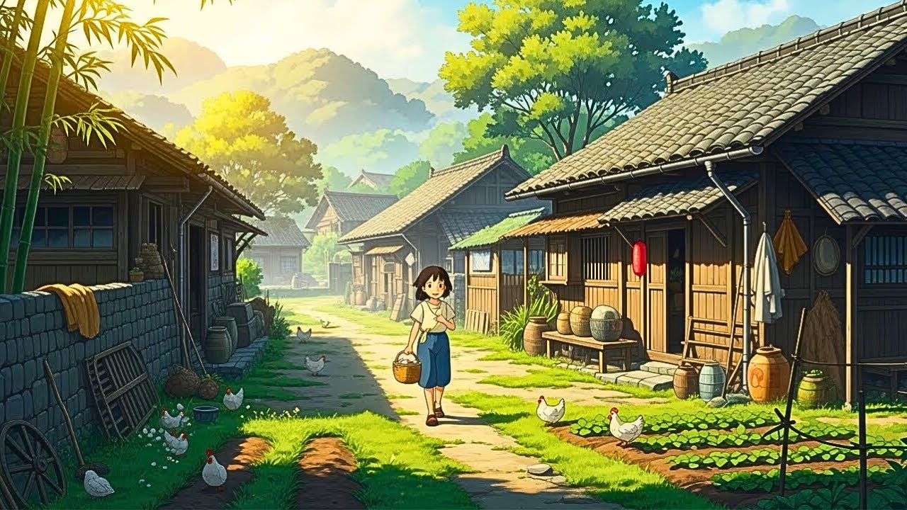 Life in a Silent East Asian Village 🌿 | Ghibli-Style ASMR