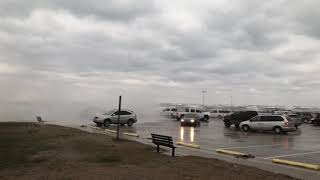 Ludington MI Parking Lot / Car Wash during Nov 15 2020 storm #short