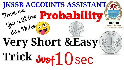 PROBABILITY Short Tricks|JKSSB Finance Accounts Assistant|Mathematics|Statistics|PREVIOUS years Exam