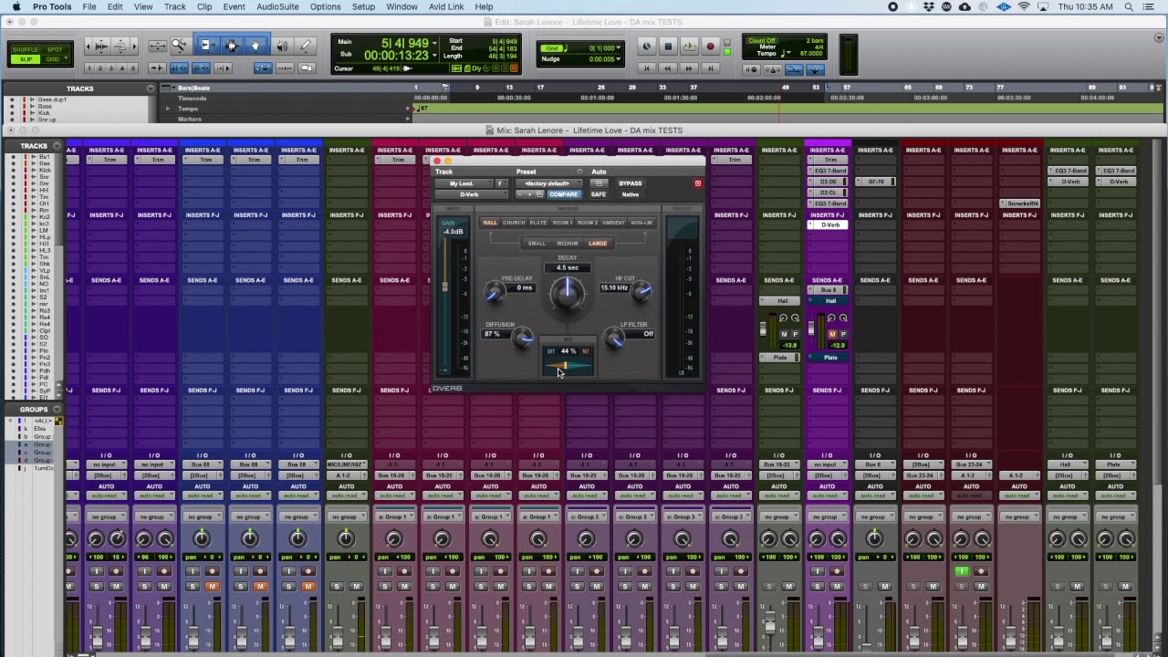 15 Pro Tools Mix Setup Basic Reverb Inserts Serial Routing - YouTube
