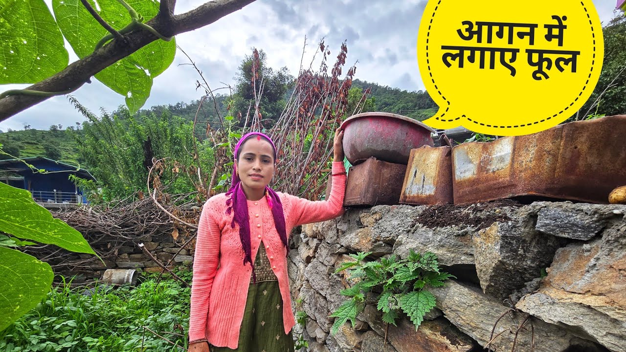 अपने  सगोङे की सब्जी बनाई! खूब सारी सब्जिया!Pahadilife StyleVlog!