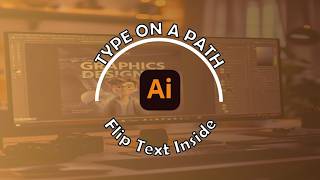 FLIP TEXT USING TYPE ON A PATH TOOL ON A CIRCLE - ILLUSTRATOR TUTORIAL