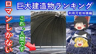【ゆっくり解説】これぞロマン！巨大建造物ランキング　利用可能体積編