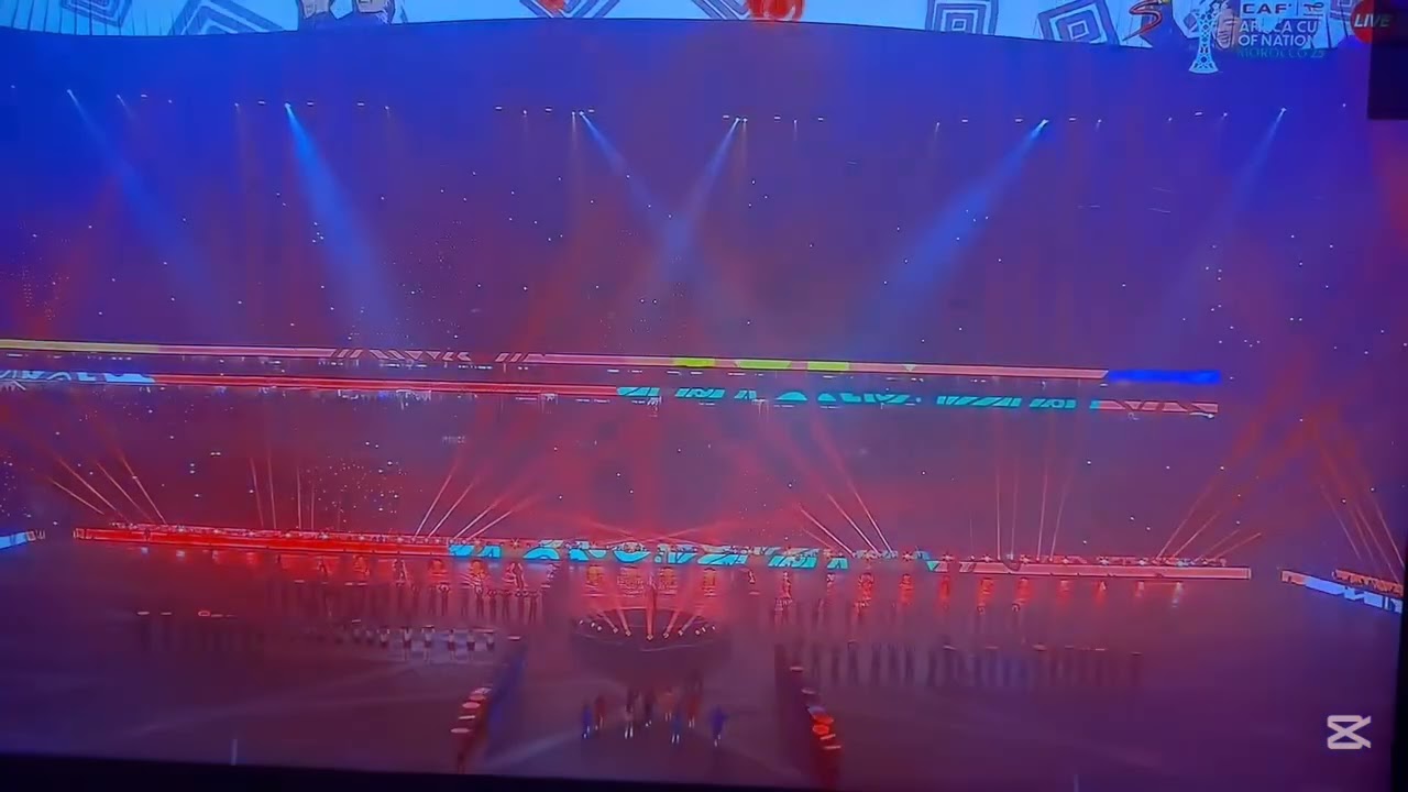 Davido and French Montana performing at the AFCON open ceremony in Morocco 