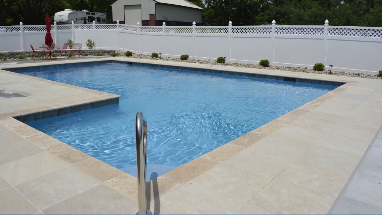Sibley, Missouri Gunite LShaped Swimming Pool by Swim Things YouTube
