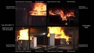 Splitscreen: NIST Office Cubicle Burn Test #1 of 6 ("WTC CB P1 T1")