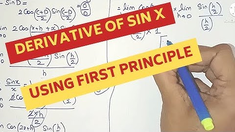 Afgeleide van Sin x met behulp van het eerste principe | Hoe vind je de afgeleide van Sinx met be...