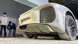 Homemade Bugatti with 4 complete exhaust pipes | The most beautiful homemade Bugatti in the world