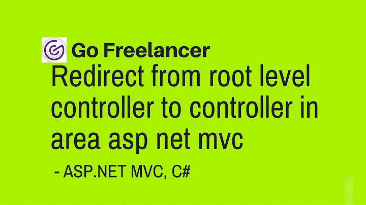 Redirect from root level controller to controller in area asp net mvc