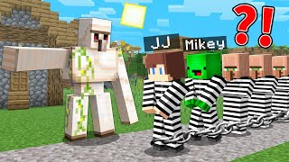 Mikey and JJ were Sent to PRISON with all Villagers in Minecraft Maizen