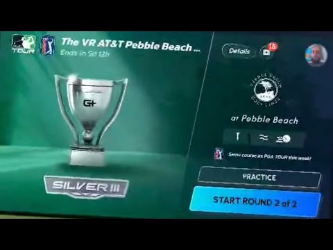 Round 2 of golf+ vr at Pebble beach - YouTube