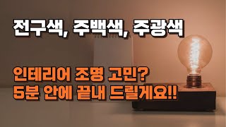 전구색, 주백색, 주광색 조명 고민, 이 영상 하나로 종결!