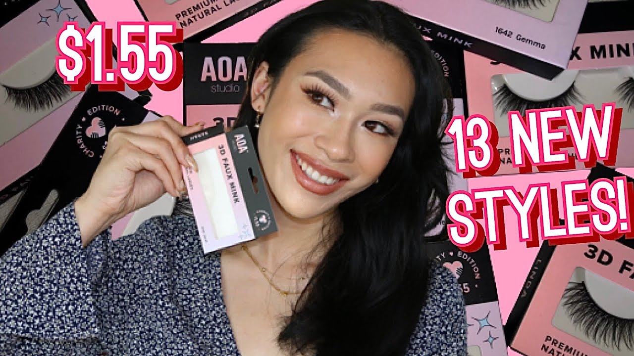 13 NEW STYLES! $1.55 SHOPMISSA FAUX MINK LASHES TRY ON + REVIEW