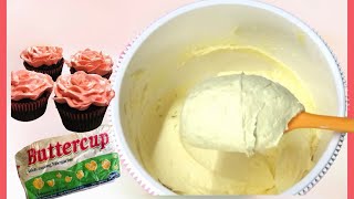 Stable butter cream frosting | Using a BUTTERCUP | #stablebuttercreamfrosting #buttercream #frosting