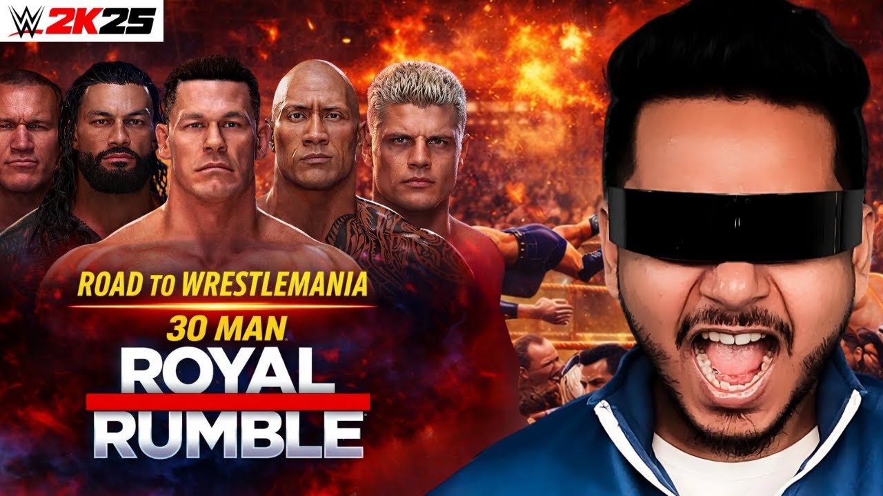 First Gaming Video | 30 Man Royal Rumble | Road To WrestleMania | Hindi Gaming | WWE2K25