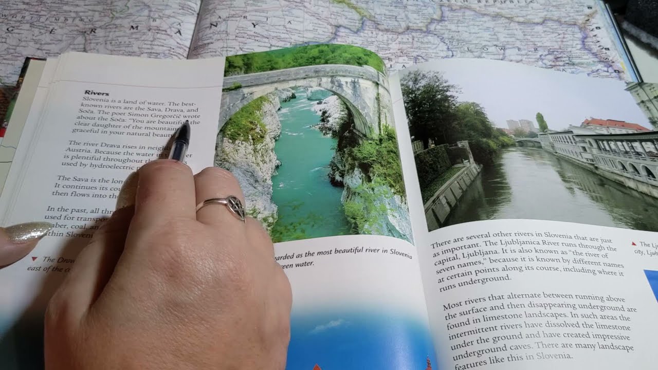 ASMR ~ Whispered Facts about Slovenia ~ Page Turning with Pointer