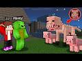 JJ and Mikey Found a SCARY Pig in Minecraft !?