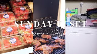 SUNDAY RESET | GROCERY SHOPPING, COOKING + LAUNDRY | Aqua diva