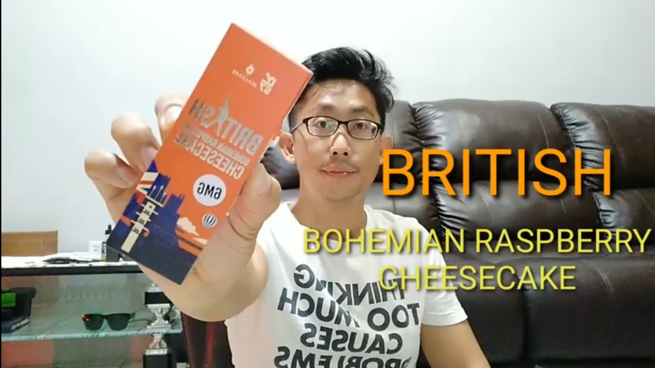 Liquid BRITISH BOHEMIAN raspberry cheesecake by jualvape X HR57
Liquid vape 6 mg