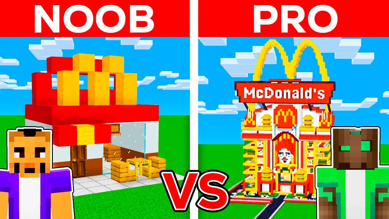 Batalla de Construcción de MCDONALDS NOOB vs PRO!
