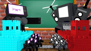 TVWOMAN vs TVMAN ARMY TINY APOCALYPSE - Minecraft Animation