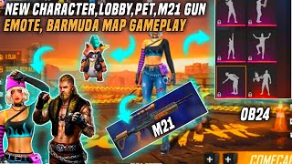 FREE FIRE OB24 NEW UPDATE - NEW CHARACTER, PET, M21, EMOTE, LOBBY, AND MORE | F. F UPCOMING NEWS