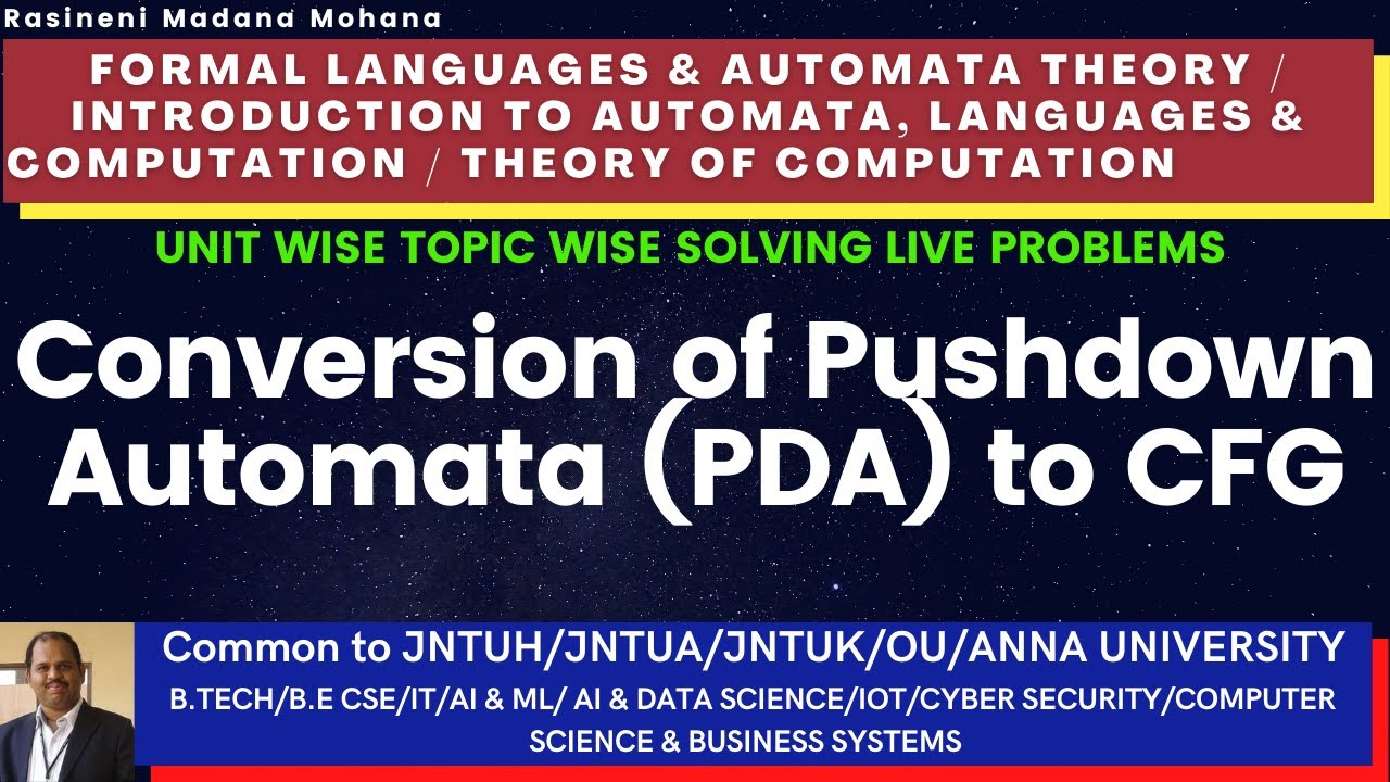 Formal Languages & Automata Theory Problem12. Conversion of Pushdown