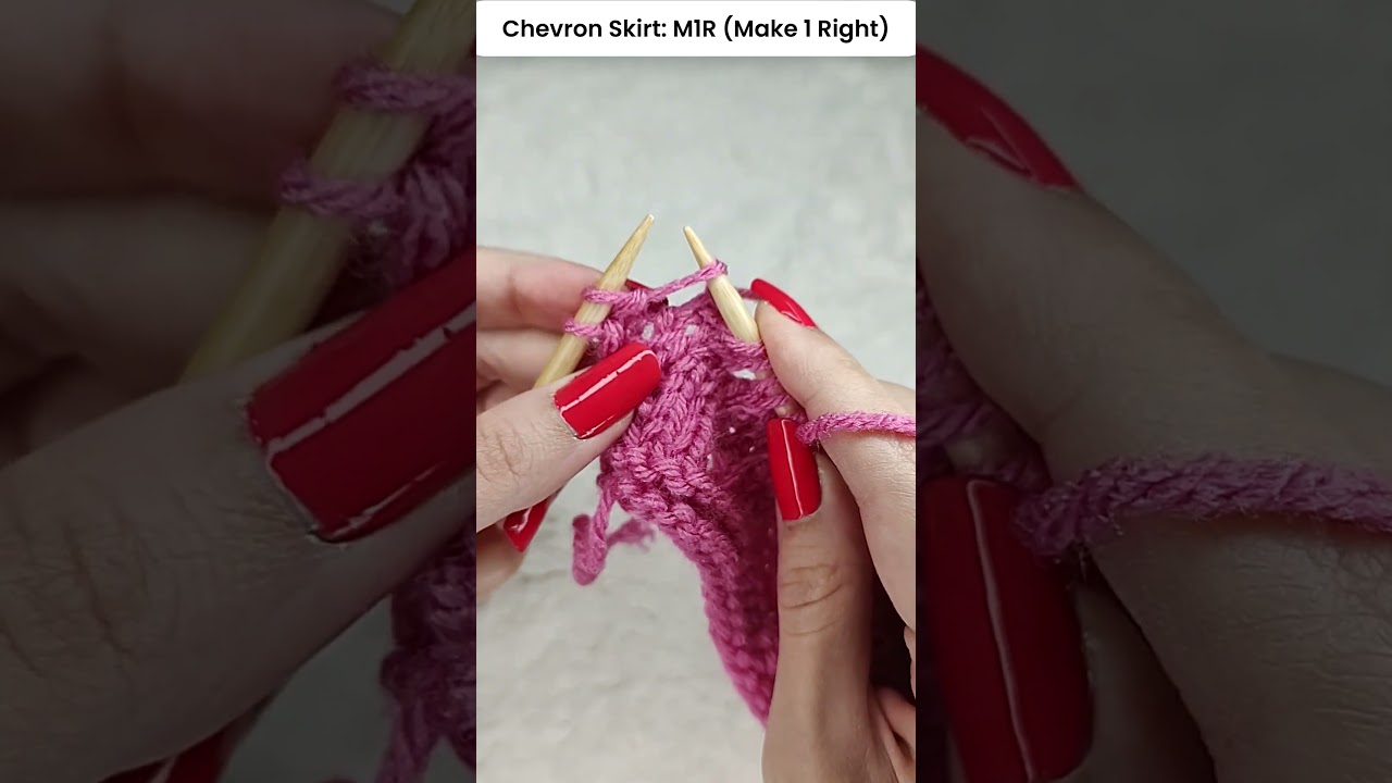 Knitted Chevron Pattern Skirt: M1R