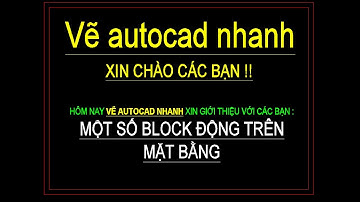 BLOCK động vẽ trên mặt bằng, chỉnh sửa nhanh chóng !