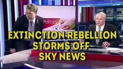 Extinction Rebellion Organiser Storms Off Sky News Interview