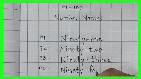 Number names For Kids | Number Names 91- 100 For Children | Number spelling | #numbername91to100