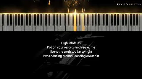 Taylor Swift - High Infidelity - Piano Karaoke Instrumental Cover with Lyrics