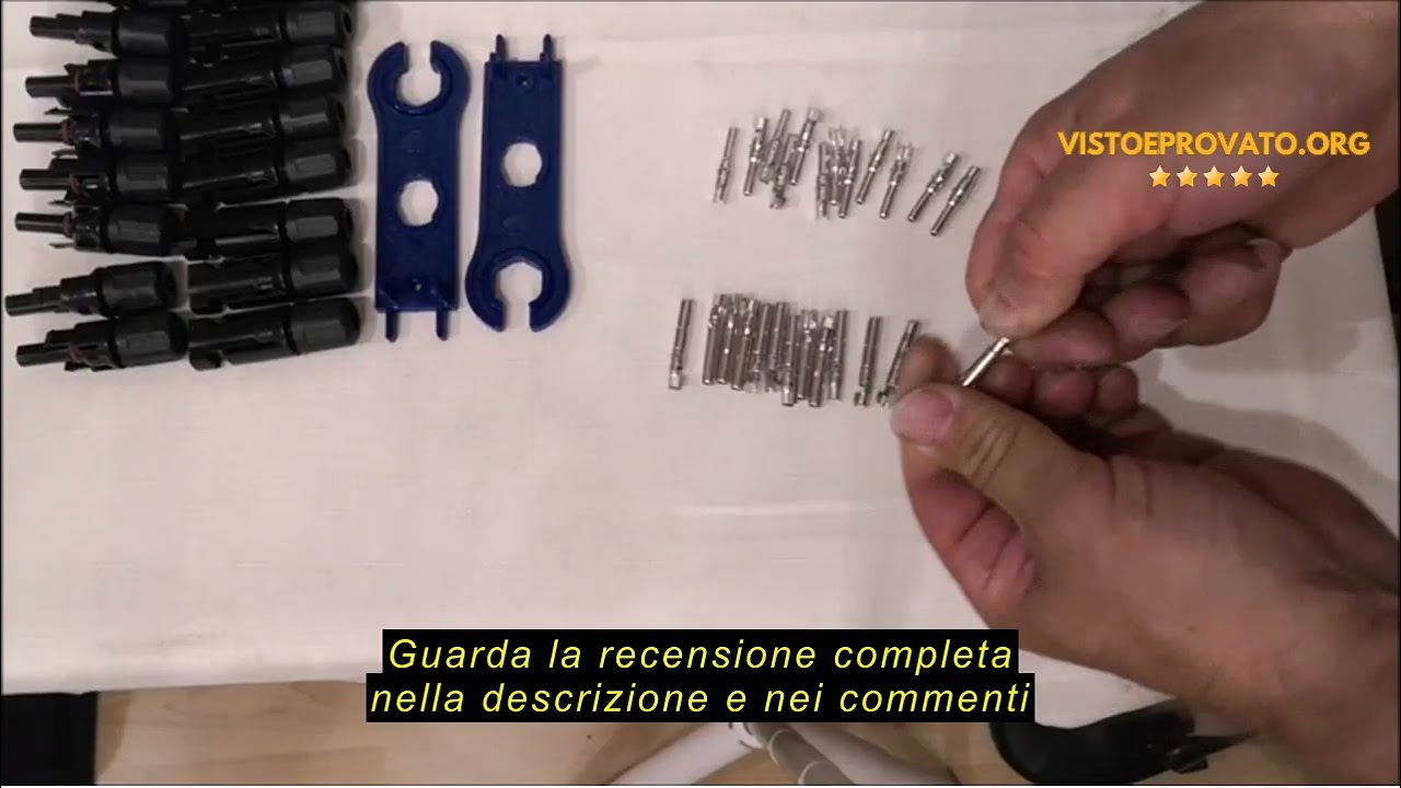 Recensione del SZ-KARIDGE Connettore, 15 paia di connettori solari, cavo solare con 2 chiavi inglesi