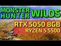 MONSTER HUNTER WILDS | RTX 5050 8GB + RYZEN 5 5500 | FullHD 1080p LOW + HIGH DLSS FG