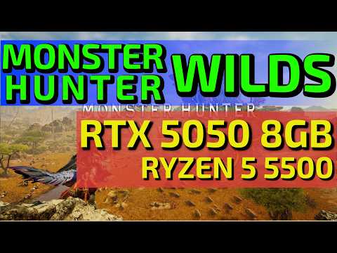 Náhled FPS testu Monster Hunter Wilds na RTX 5050 a Ryzen 5 5500