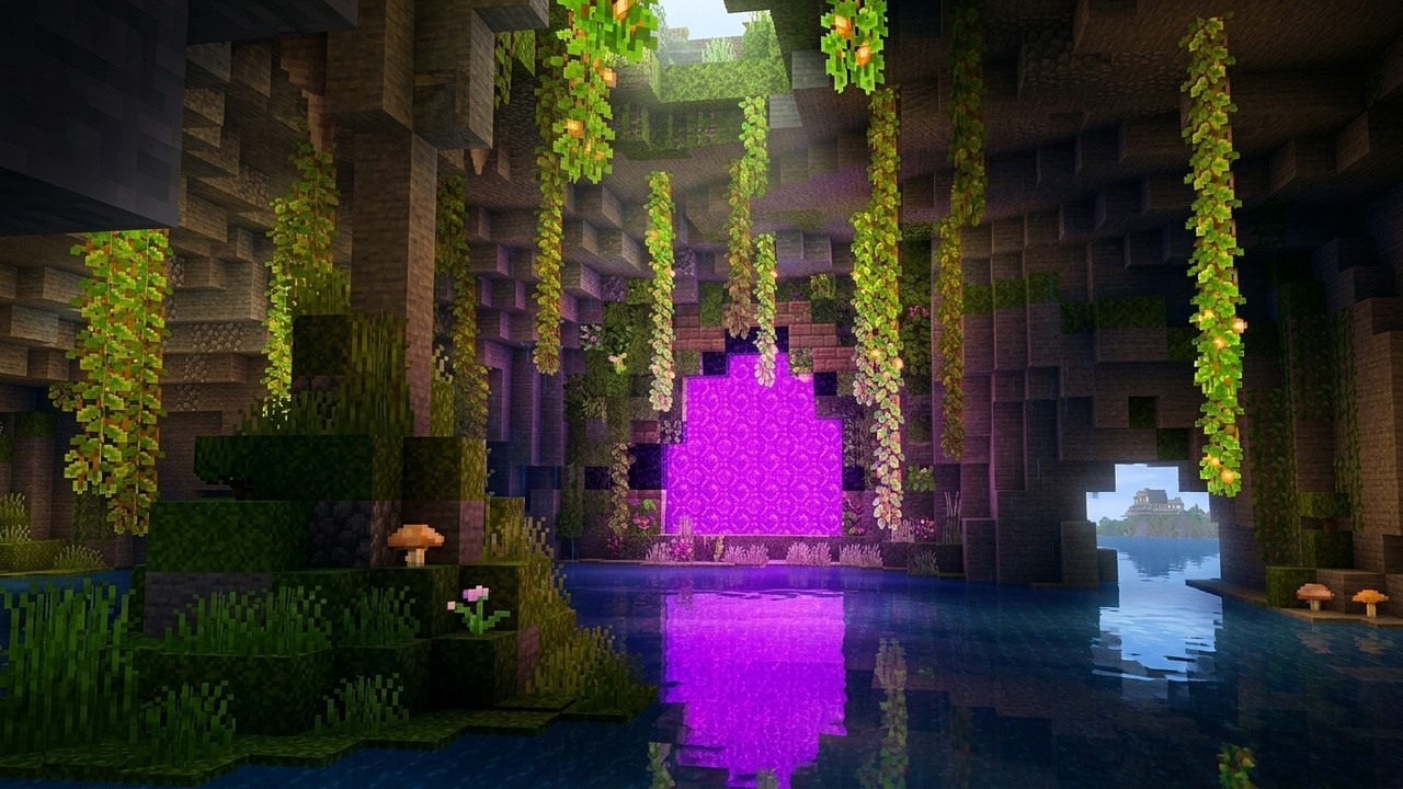 This Overgrown Nether Portal Design is INSANE