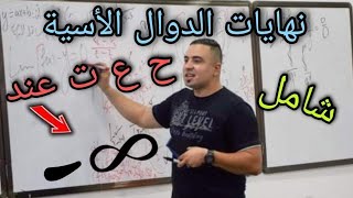 نهايات الأسية عند ناقص مالانهاية جميع ح ع ت شامل