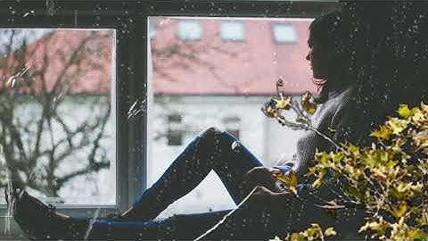 Sad Girl Depressed sorrow Rain fall | No Copyright Video | Motion graphics overlay