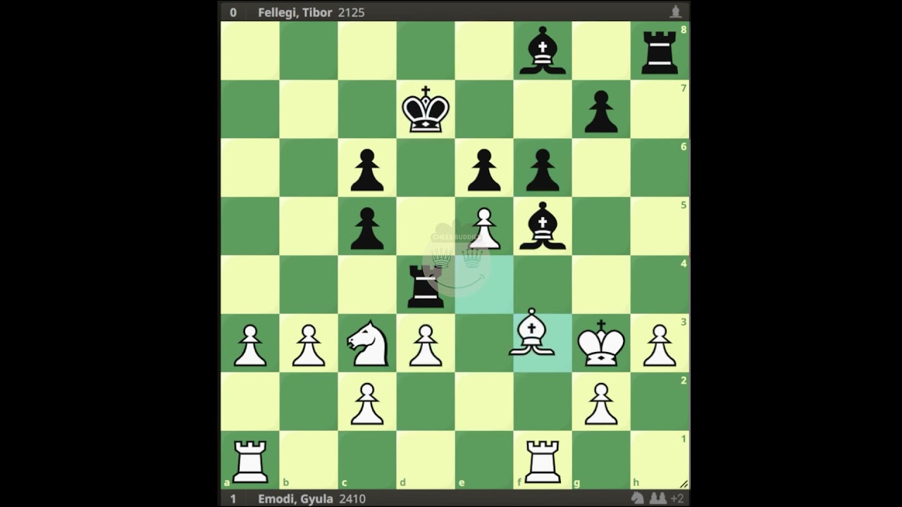 A01 Nimzovich-Larsen Openings || Emodi, Gyula - Fellegi, Tibor @chessbuddies 🔴 