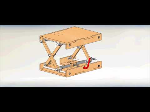 Wood Scissor Lifting Table Youtube