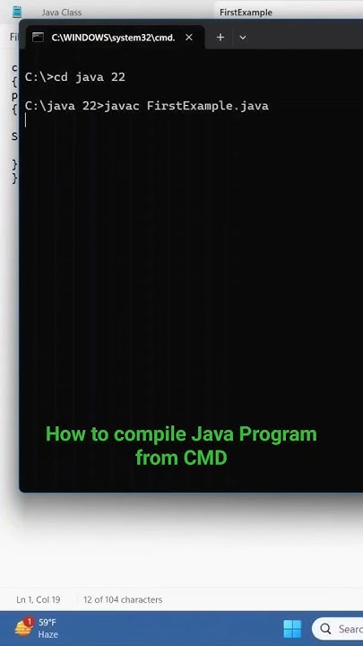 Compile Java Program from CMD - YouTube